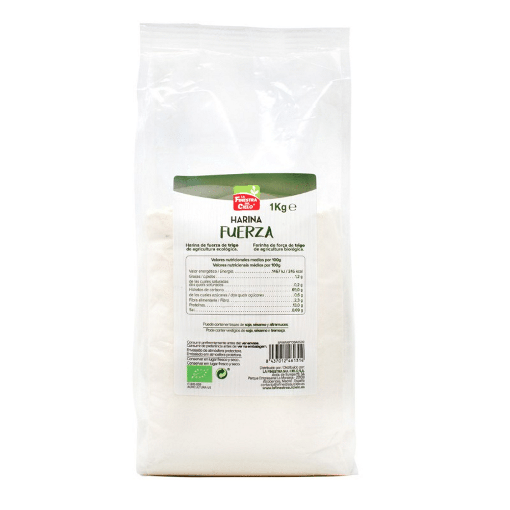 Farinha de força 1Kg LaFinestra Farinha de Força de Trigo de agricultura biológica