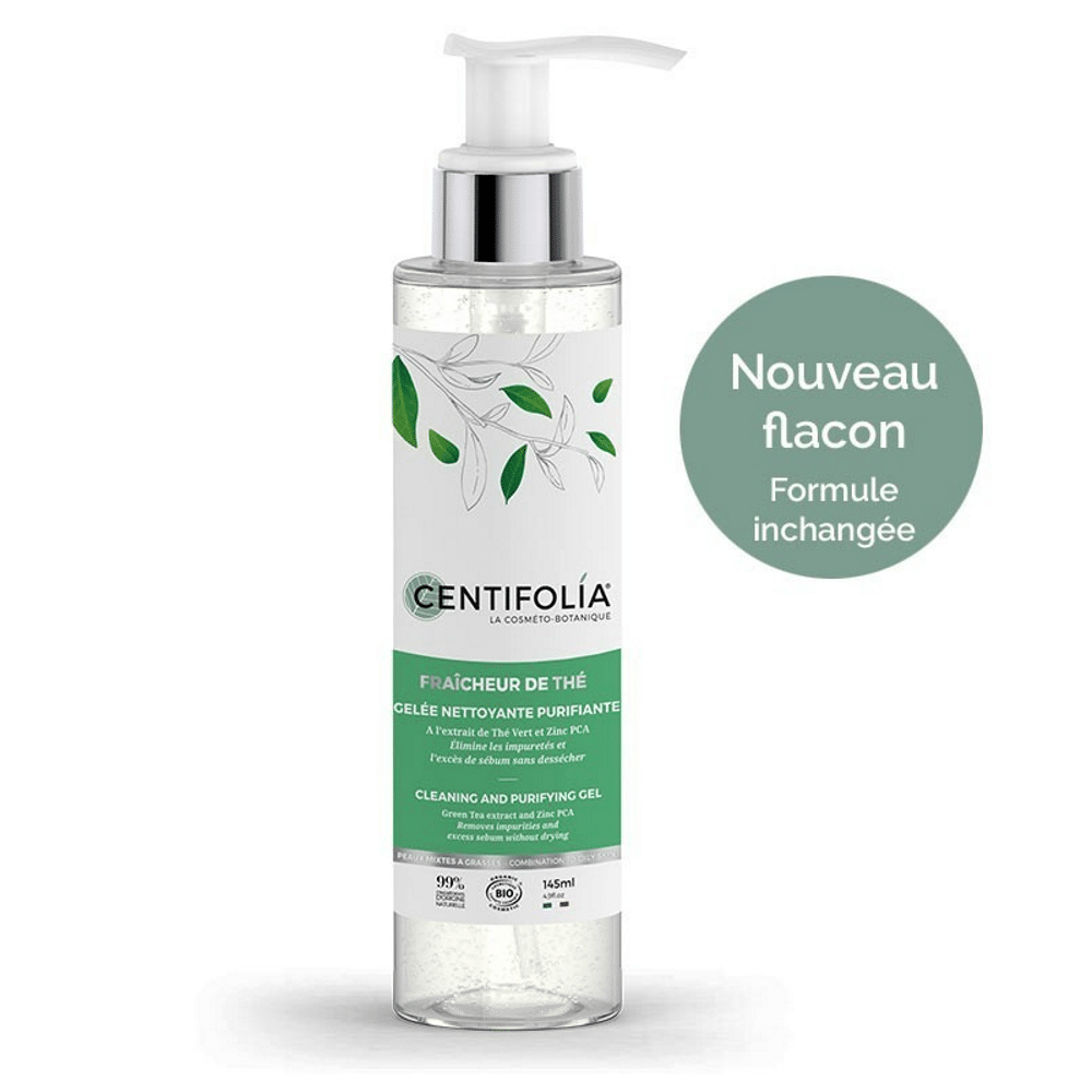 Geleia limpeza purificante c chá verde 145ml Centifolia Geleia de Limpeza Purificante com Chá Verde com ingredientes biológicos