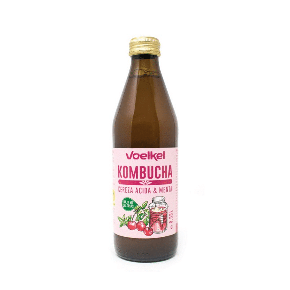 Kombucha Cereja e Menta Bio 330ml Kombucha Cereja e Menta, com ingredientes de origem biológica