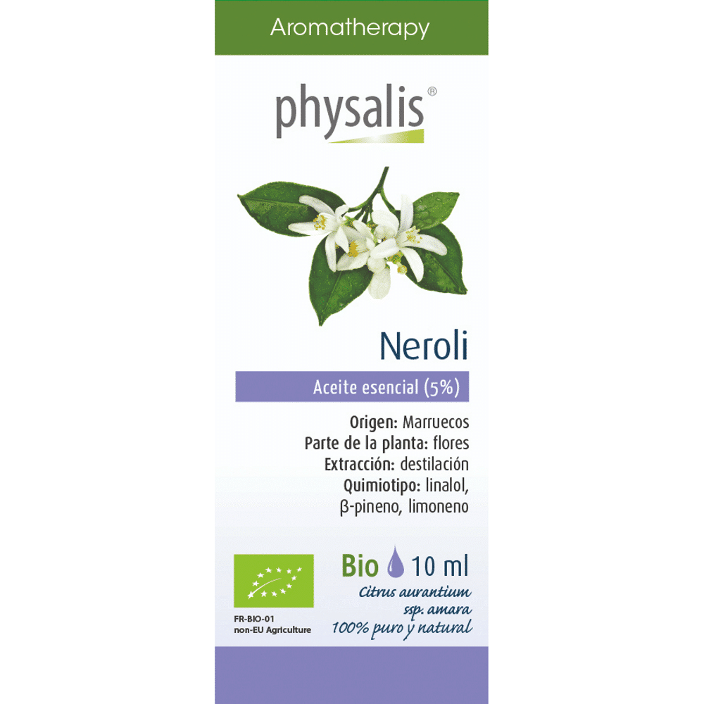 Oleo Essencial Neroli 5% 10ml - Physalis Óleo Essencial Neroli, biológico