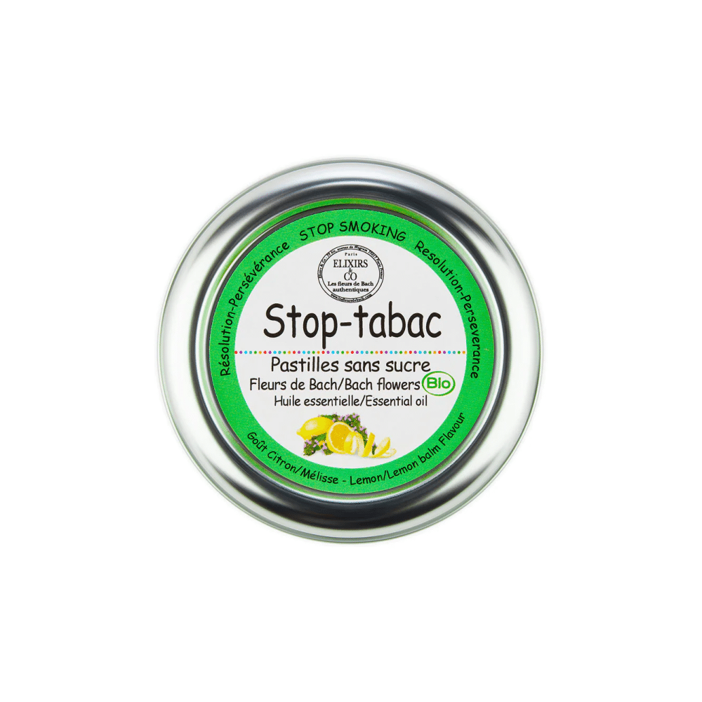 Pastilhas Stop Tabaco com Florais de Bach Bio 45gr Elixir&Co Pastilhas Stop Tabaco com Florais de Bach com ingredientes biológicos