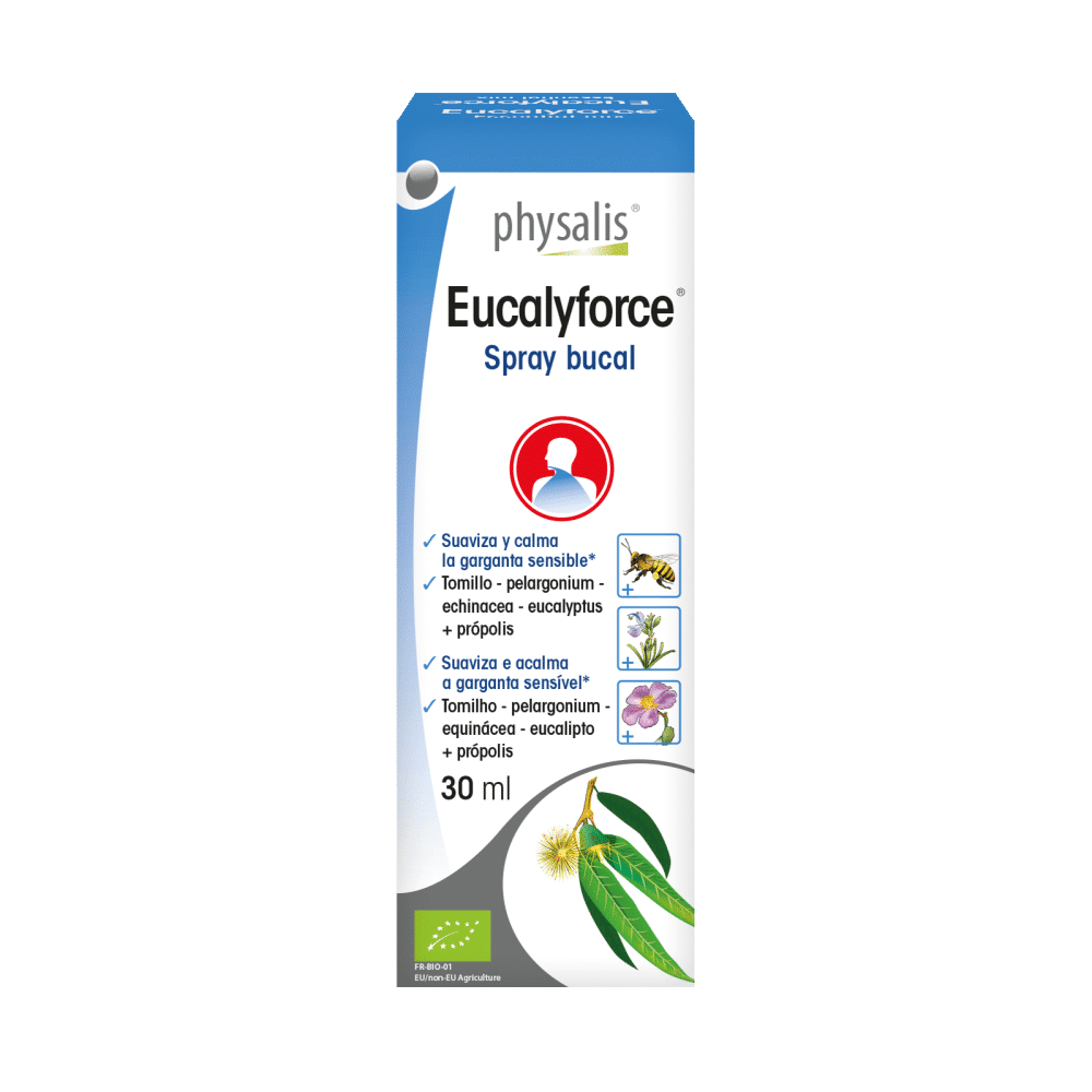 Eucalyforce Spray Bucal Physalis Eucalyforce Spray Bucal, com ingredientes biológicos