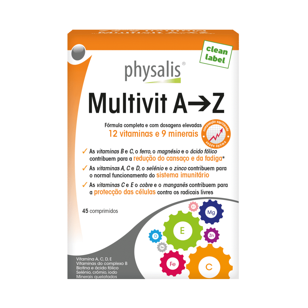 Multivit A-Z comprimidos physalis Multivit A-Z, suplemento alimentar