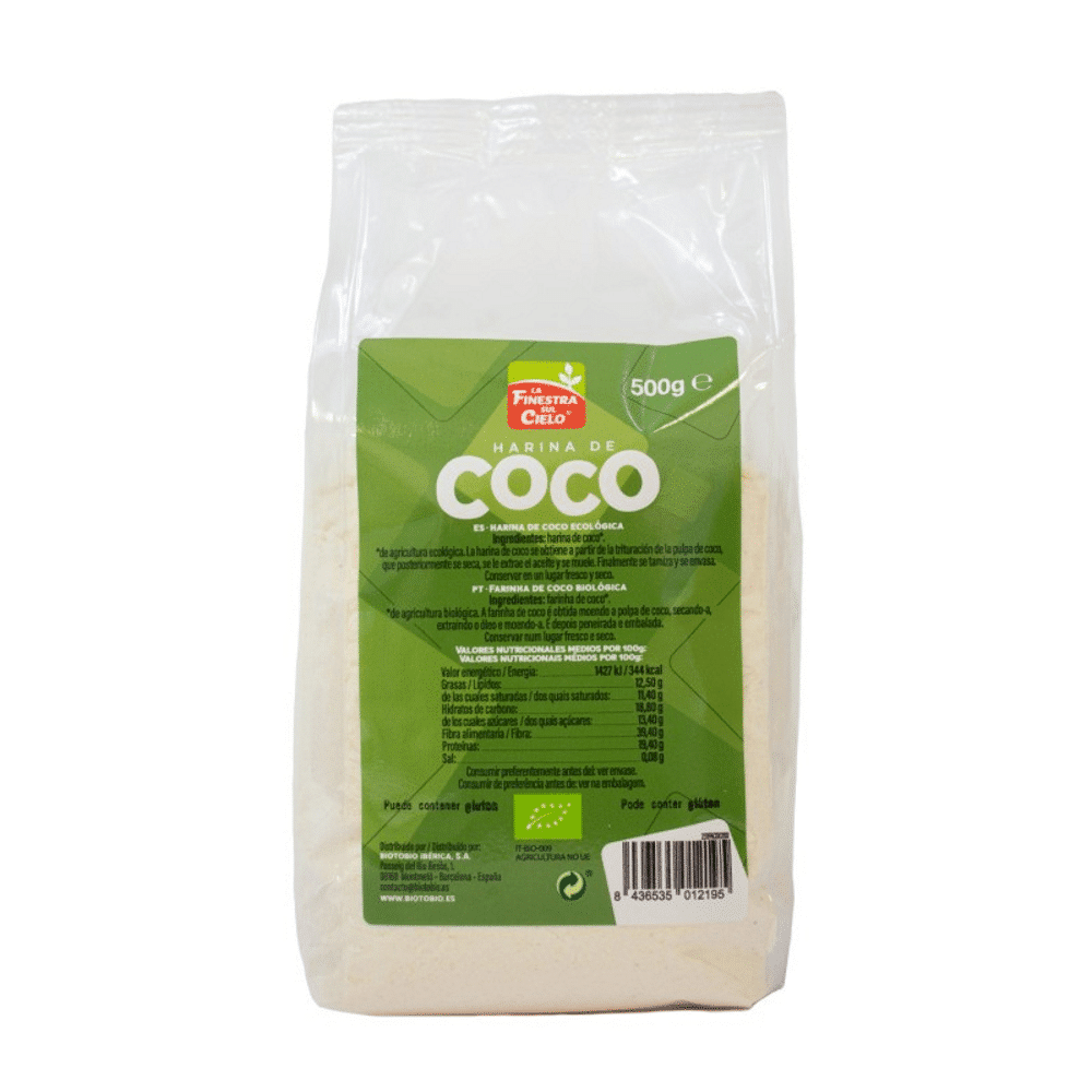 Farinha de coco 500g bio La Finestra sul Cielo Farinha de Coco - Image 1