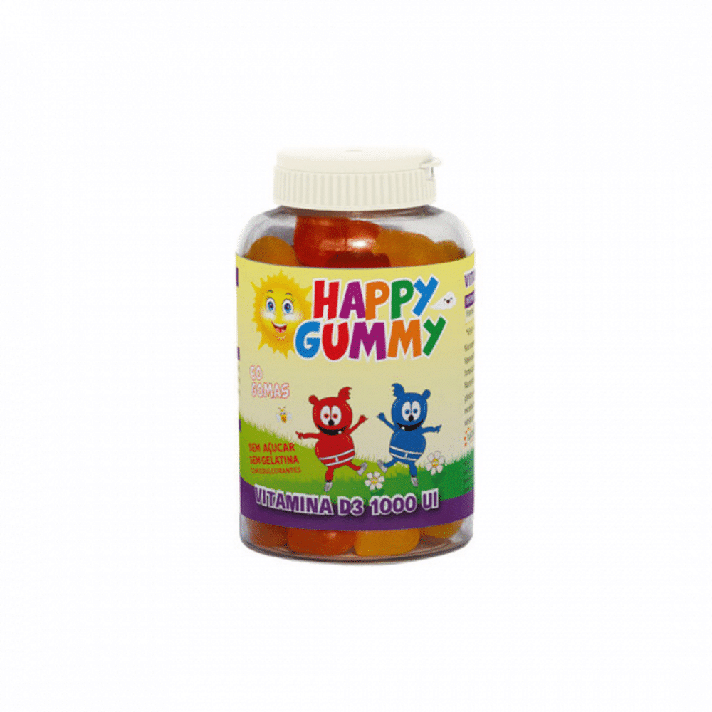 Happy Gummy Vitamina D3 1000UI 60 Gomas Natiris Happy Gummy Vitamina D3 1000UI Sem Açúcar, adequado a vegans