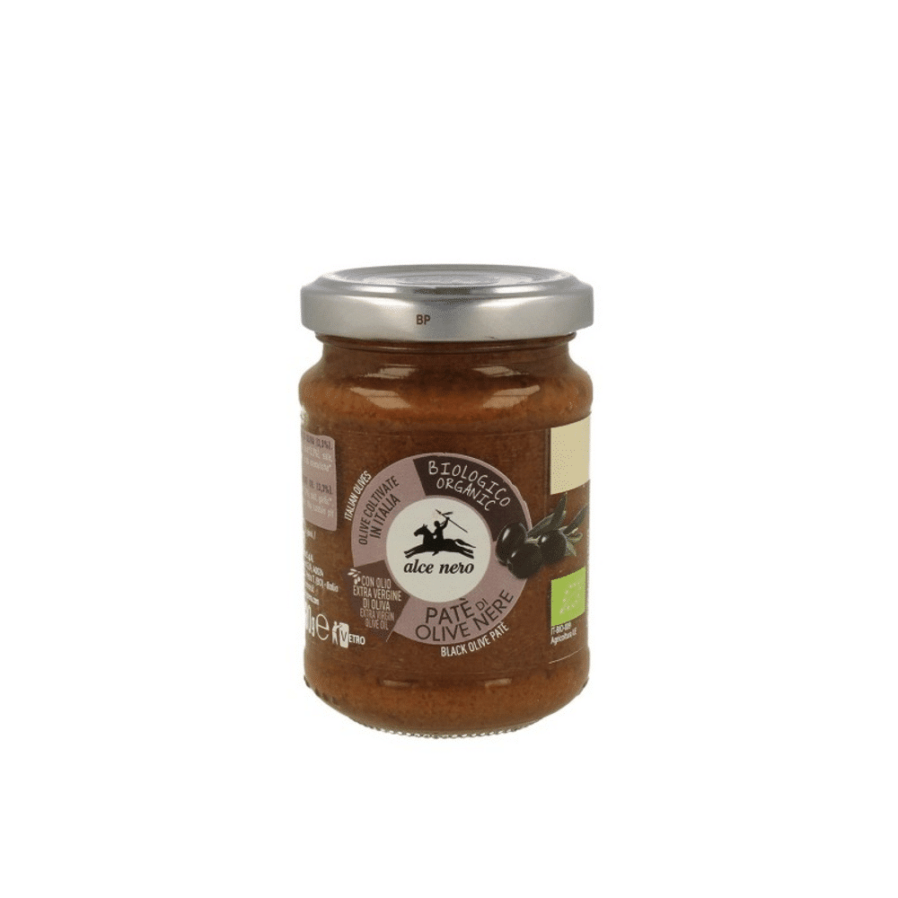 Paté de Azeitonas negras Bio 130gr Paté de Azeitonas Pretas com ingredientes biológicos