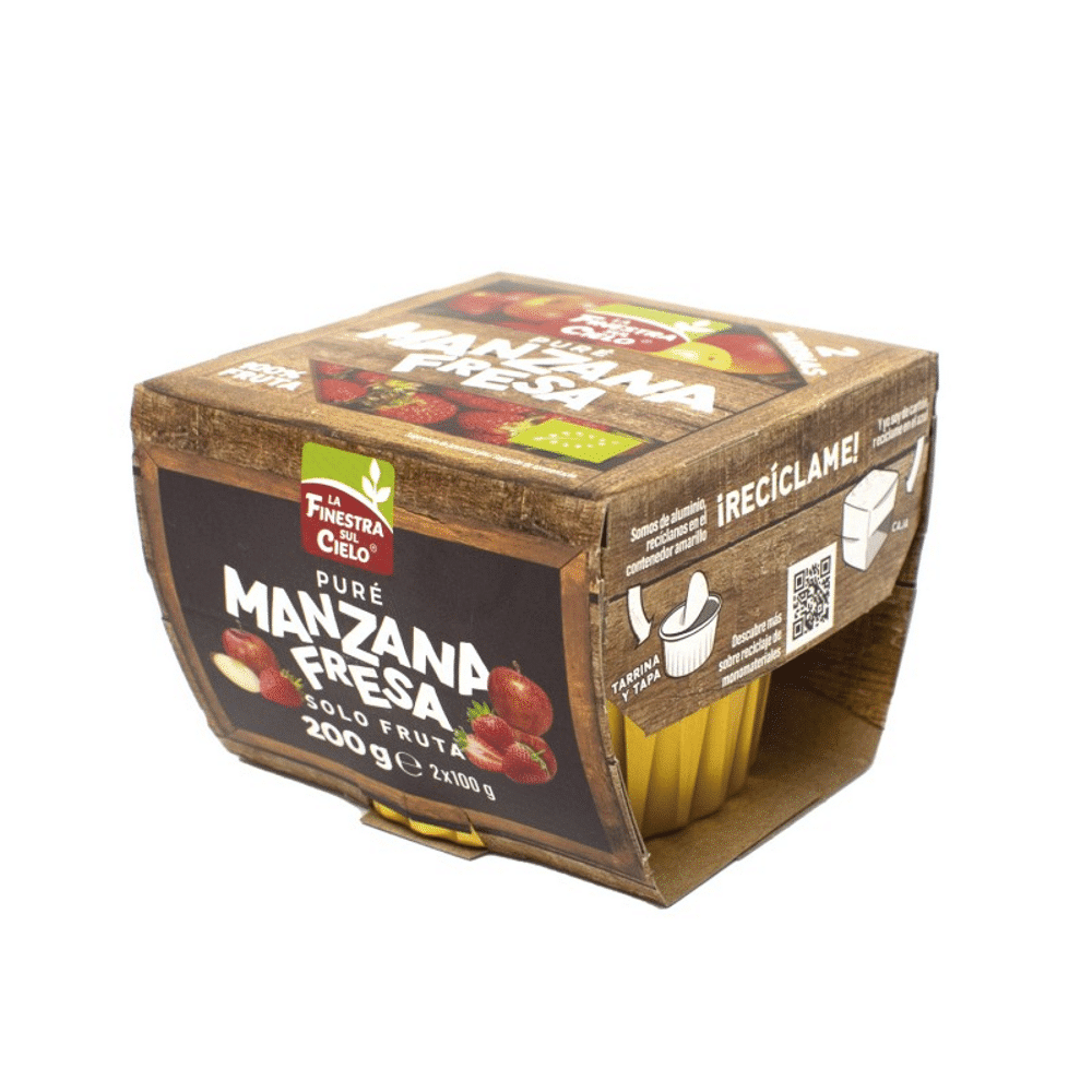 Pure de Maça e Morango 200gr Puré de Maçã e Morango ingredientes de origem biológica