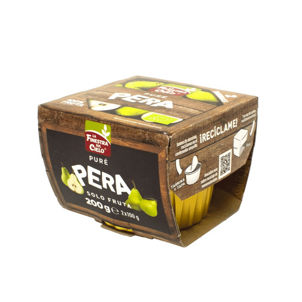Pure de Pera 200gr Puré de Pera de origem biológica