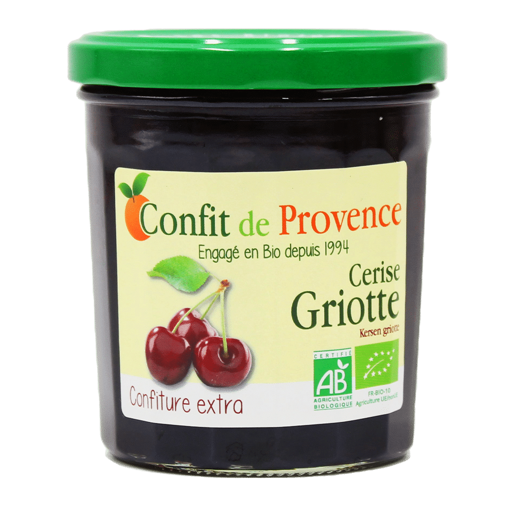 Compota Cereja Bio 370gr Confit de Provence Compota de Cereja, com ingredientes biológicos