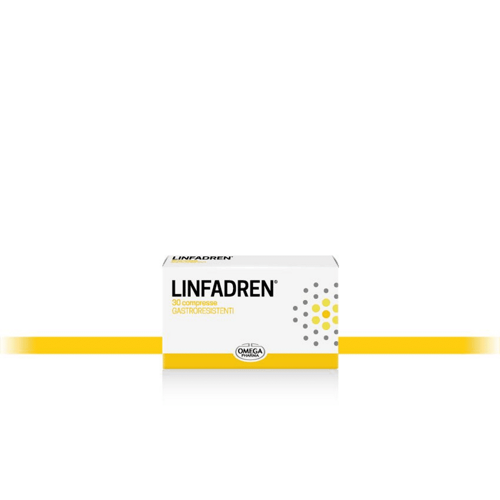 Linfadren 30 comprimidos Omega Pharma Linfadren, suplemento alimentar sem glúten, sem lactose