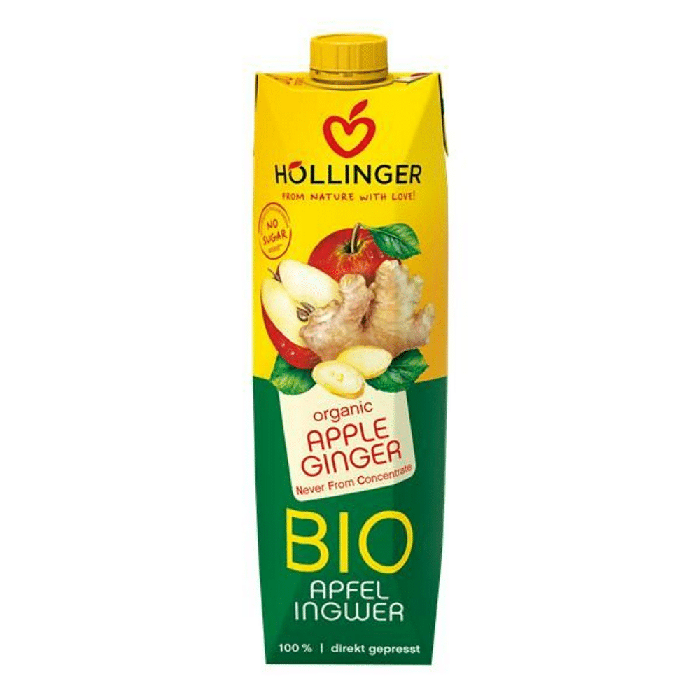 Sumo de Maçã Gengibre 1L Bio Hollinger Sumo de Maçã e Gengibre, biológico