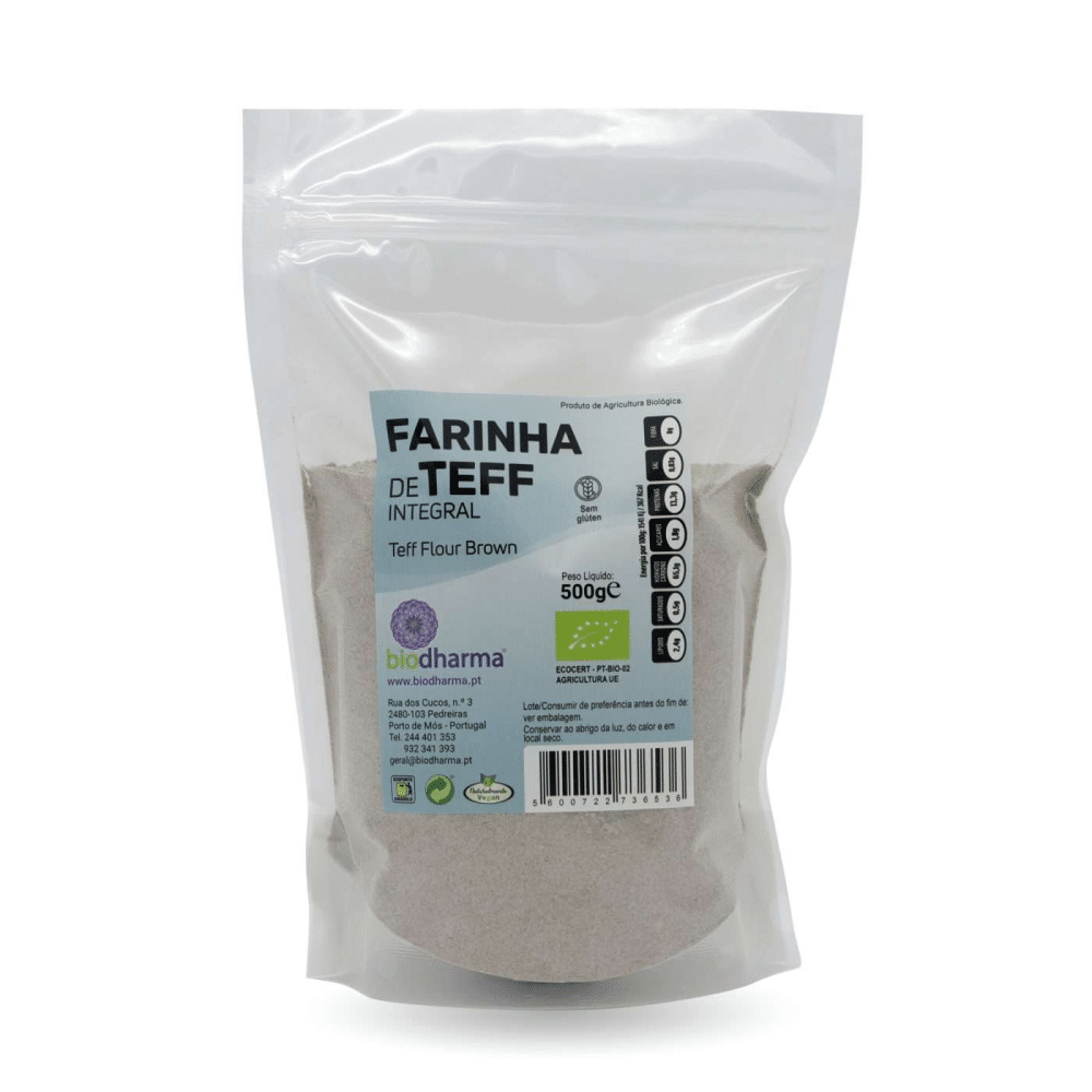 Farinha Teff Bio 500gr Biodharma Farinha Teff, biológica, sem glúten