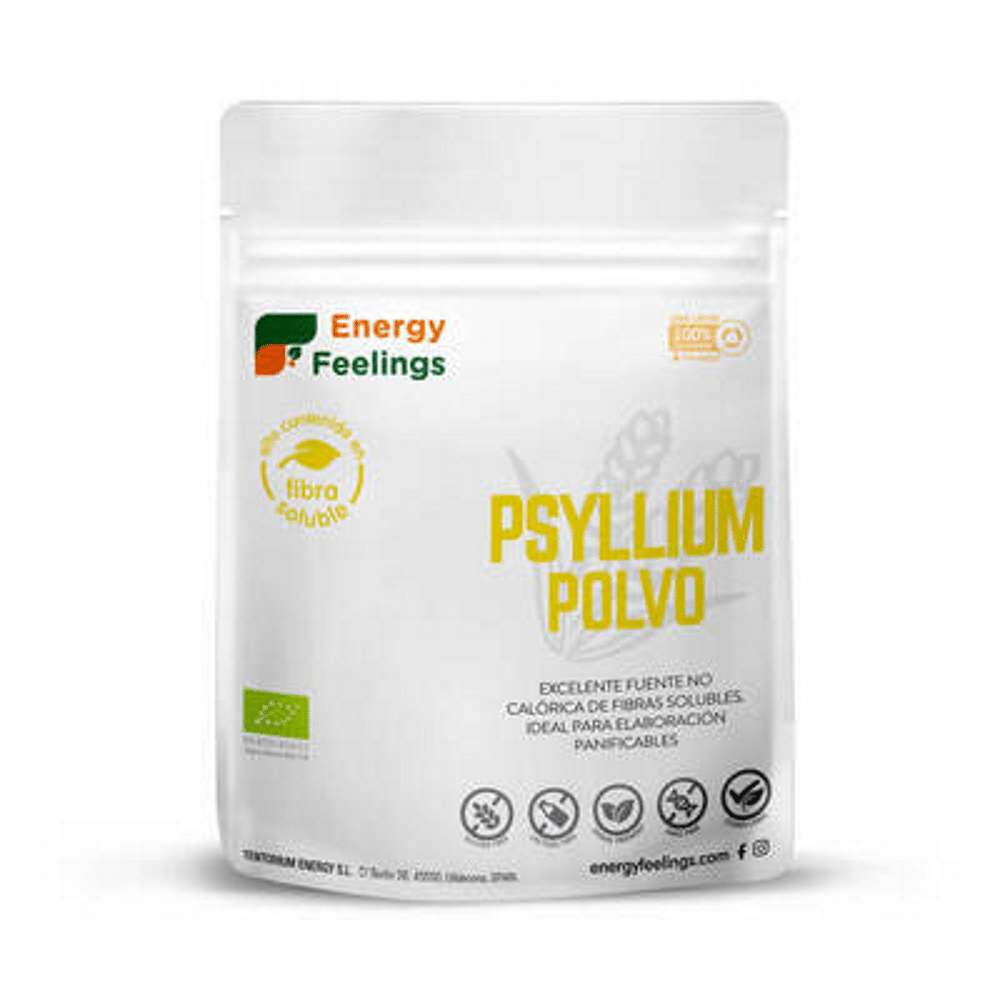Psyllium em Pó BIO (200 g) ENERGY FEELINGS Psyllium em Pó, biológico, sem glúten, vegan