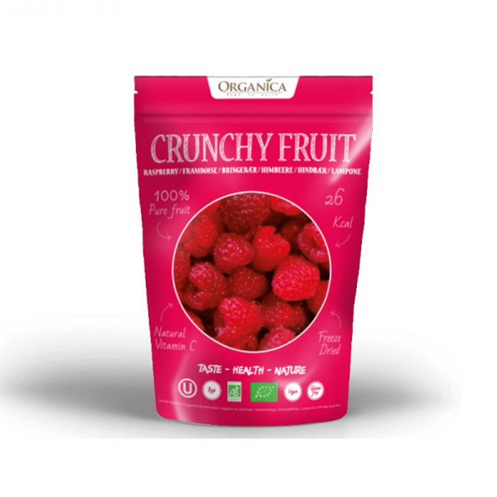Framboesa liofilizada bio 40g Organixa Framboesas Liofilizadas, biológicas, vegan, sem glúten