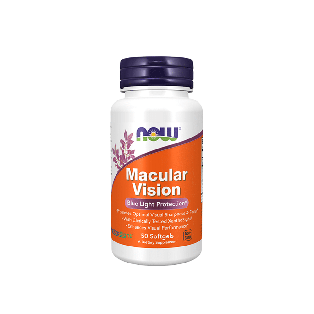 Macular vision 50 capsulas moles NOW Macular Vision, suplemento alimentar