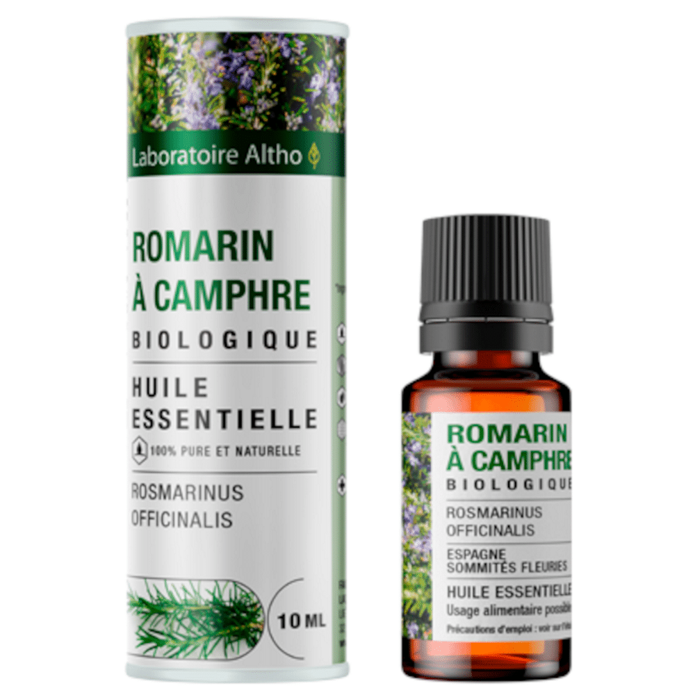 Óleo essencial Alecrim Cânfora (Rosmarinus officinalis) 10ml bio Altho Óleo Essencial Alecrim Cânfora, biológico
