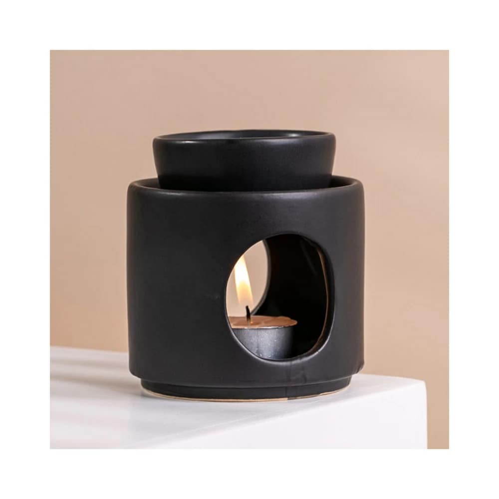Queimador Preto Innobiz Queimador de Perfumes em Cerâmica Preto
