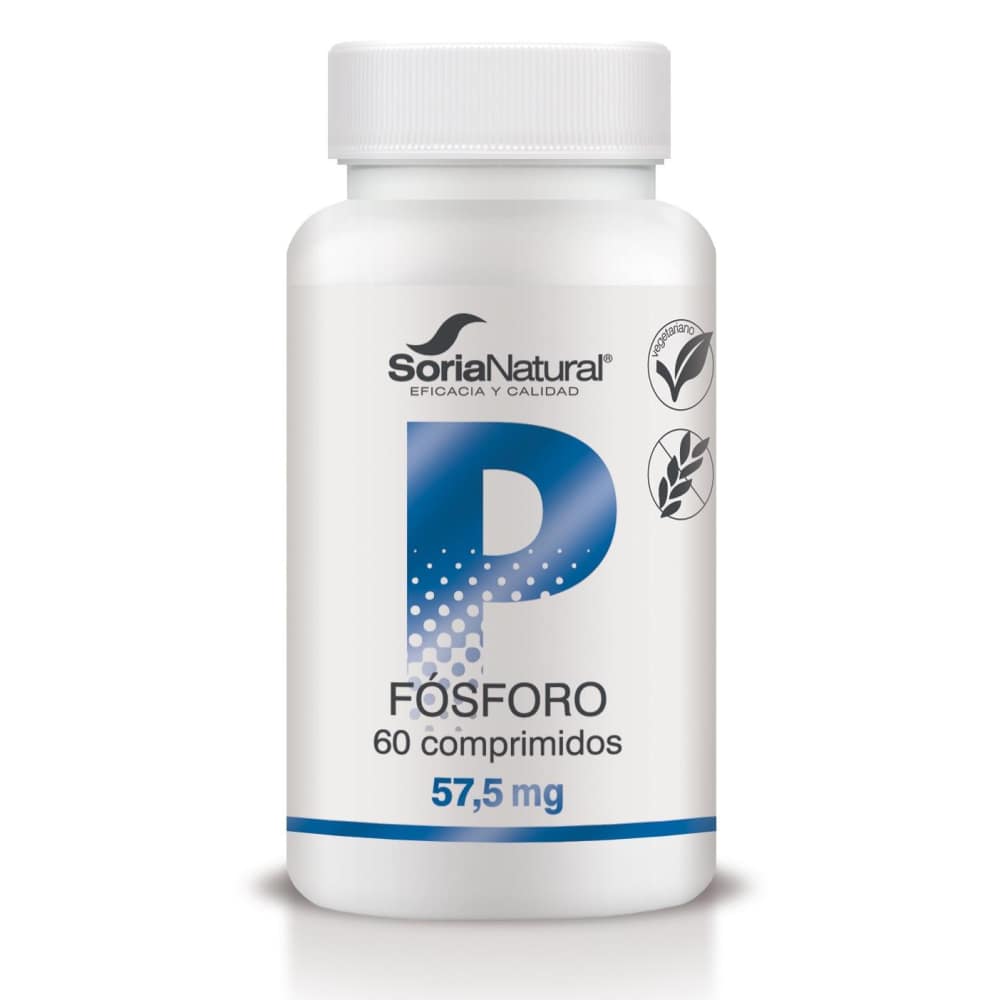 Fósforo 57,5mg, suplemento alimentar vegan, sem glúten