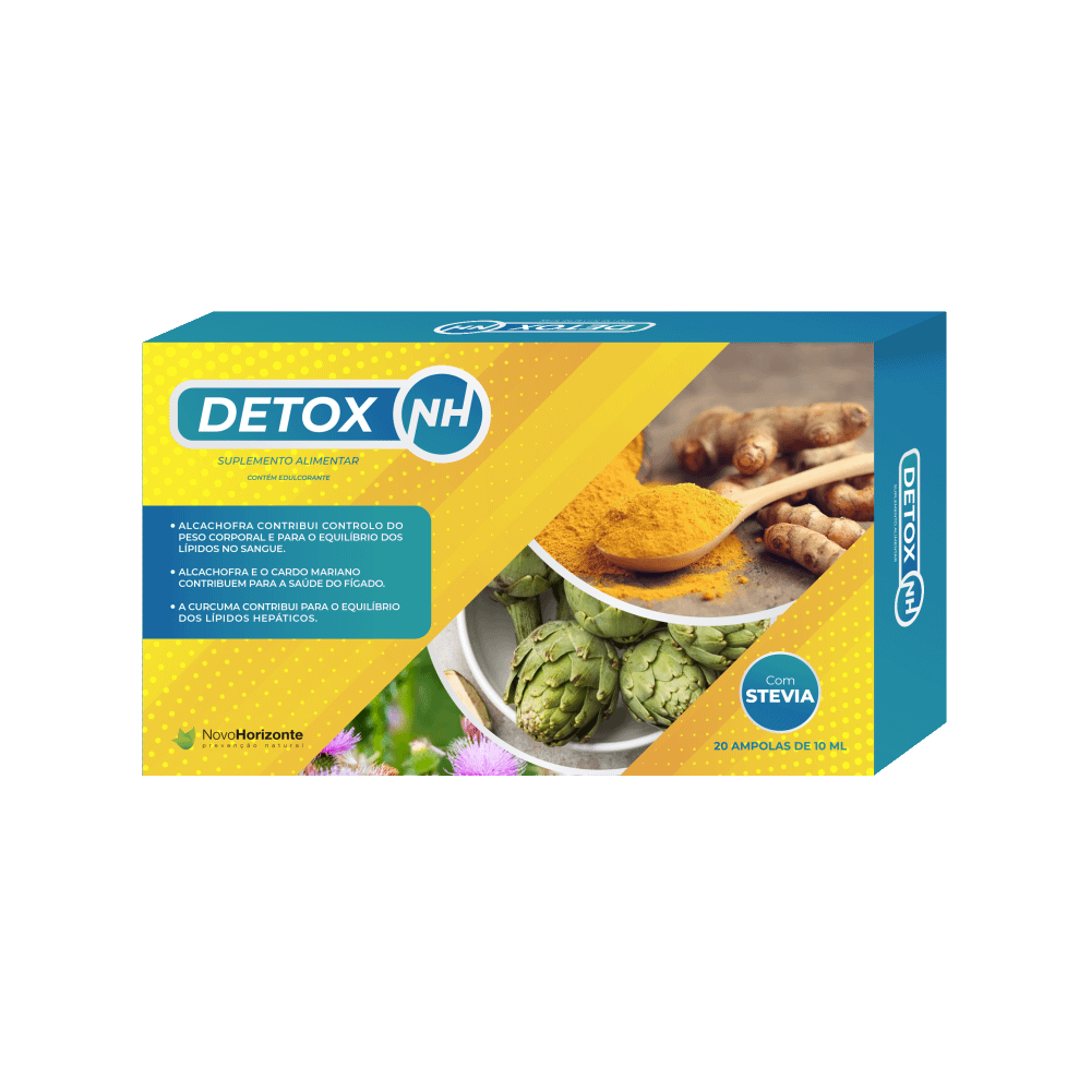 NH Detox 20 ampolas Novo Horizonte Detox NH, suplemento alimentar