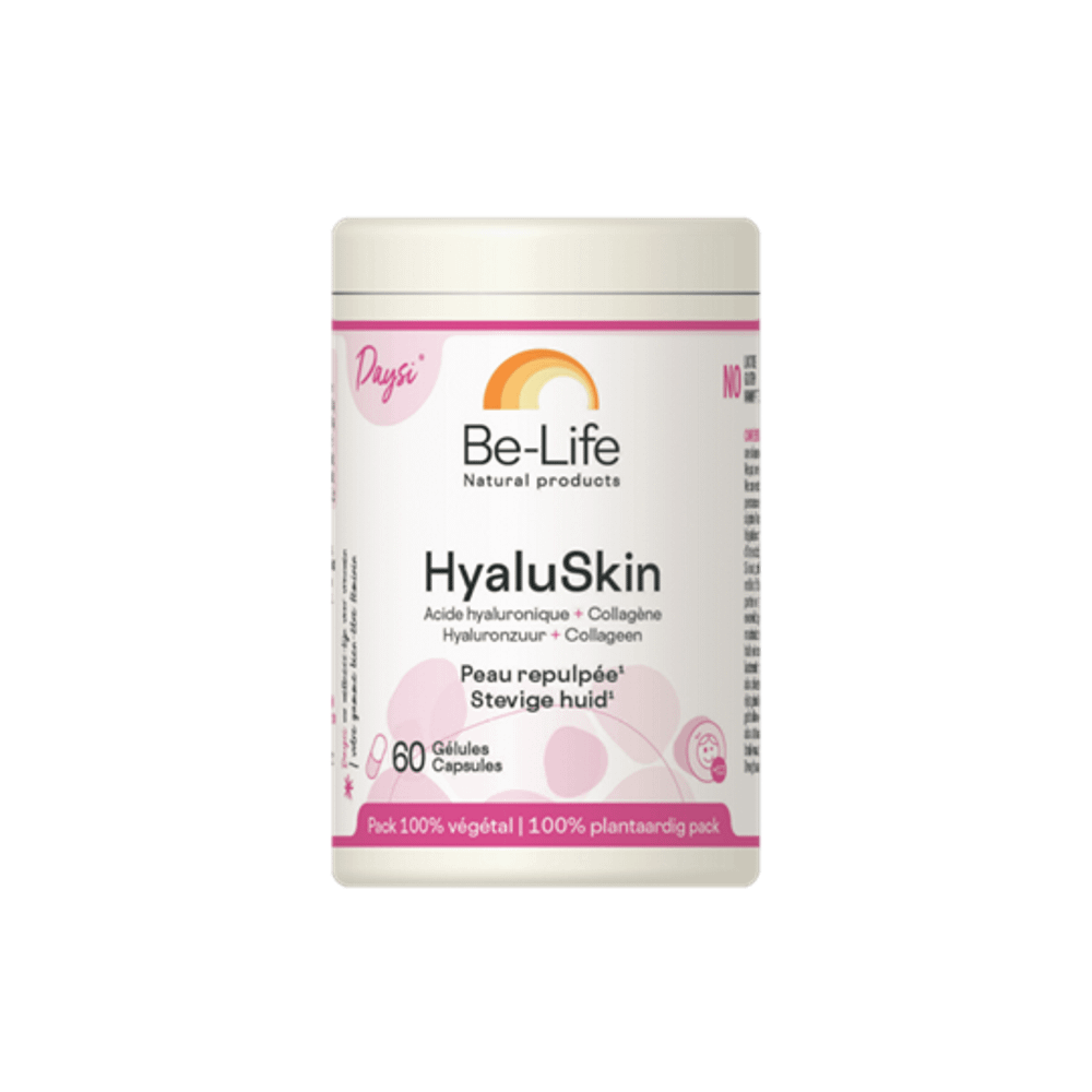 Hyaluskin 60caps Be-Life Hyaluskin , suplemento alimentar sem glúten e sem lactose
