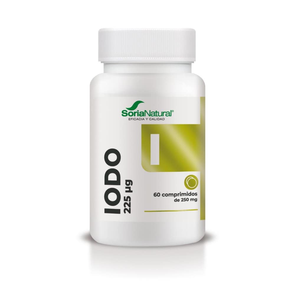 Iodo Libertação Controlada 250 mg 60 comp Soria Iodo Libertação Controlada, sem glúten, vegan