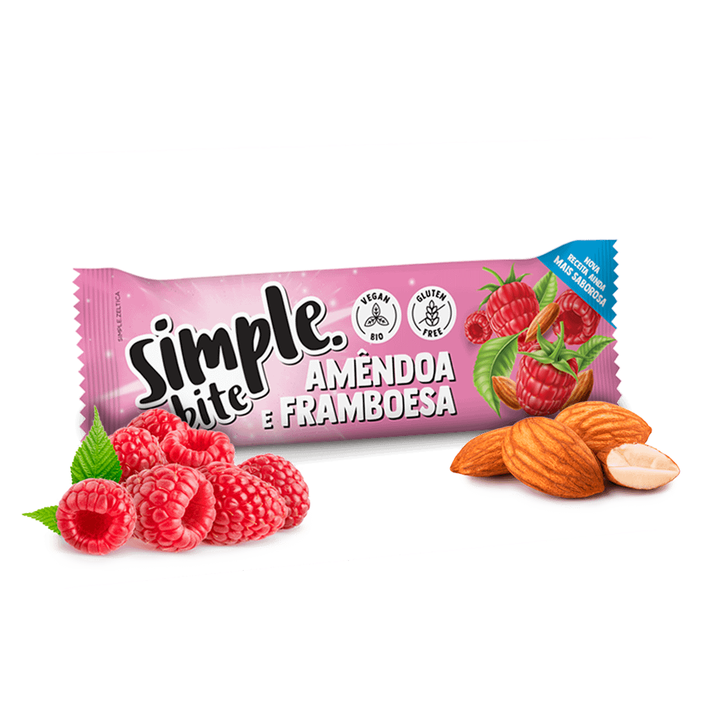 Barra Amendoa e Framboesa SG 35gr Simple Bite principal Barra de Amêndoa e Framboesa - Image 1