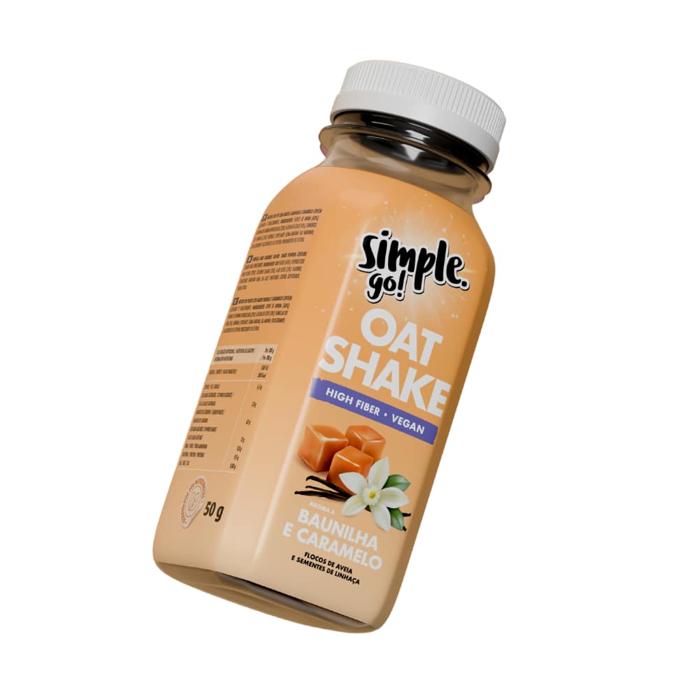 Oat Shake baunilha caramelo vegan 50g Simple extra Oat Shake baunilha e caramelo - Image 1