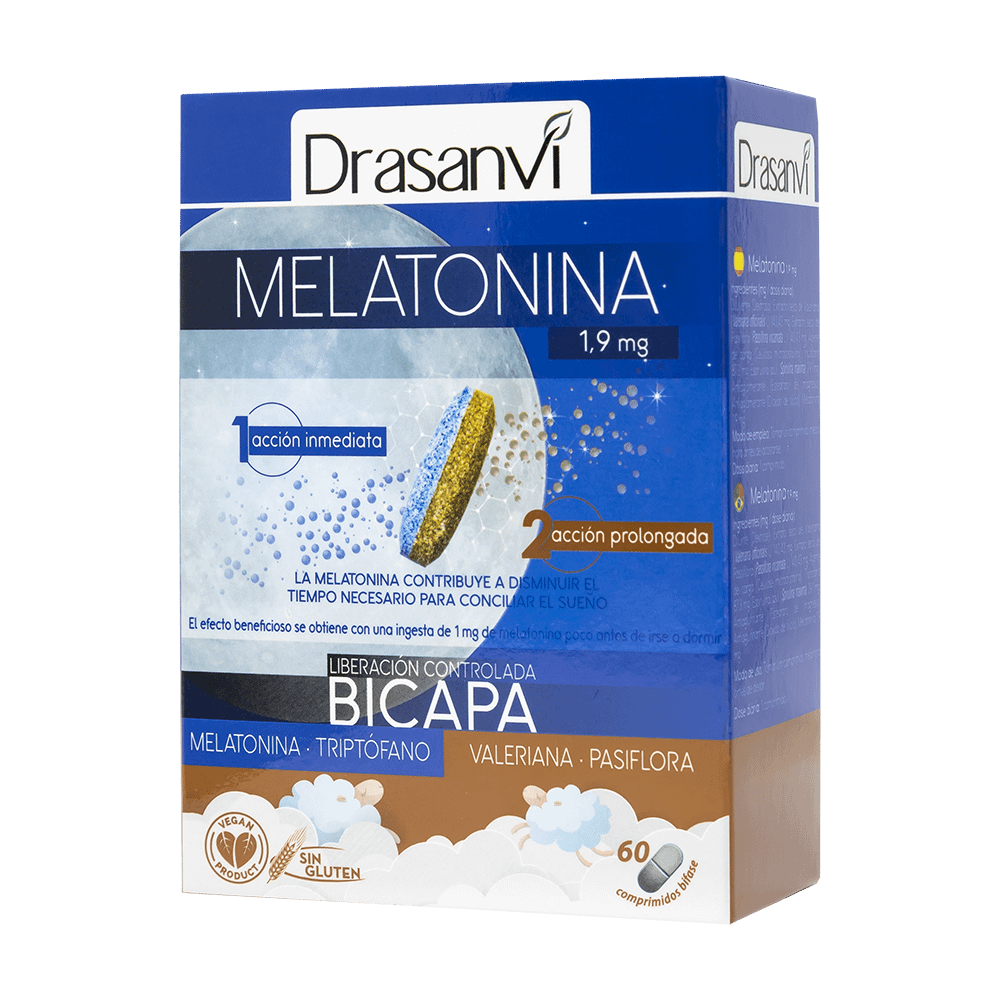 Melatonina Bicapa Retard 60 comprimidos Drasanvi Melatonina bicapa
