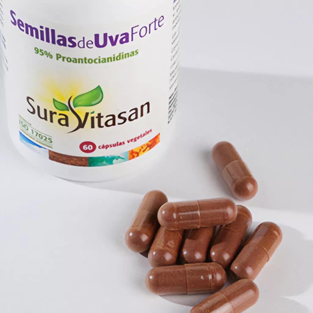 Sementes de Uva Forte 60caps Suravitasan capa Sementes de uva forte