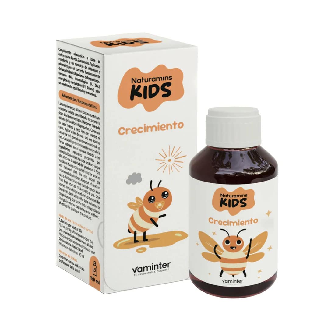 Crescimiento sabor pessego 150ml Naturamins Kids Crescimiento xarope