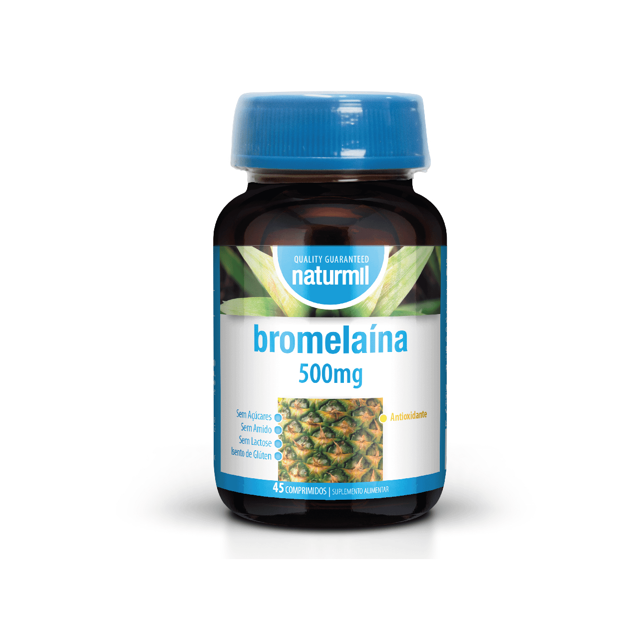 Bromelaina 500mg 45comp Naturmil Bromelaína 500 mg