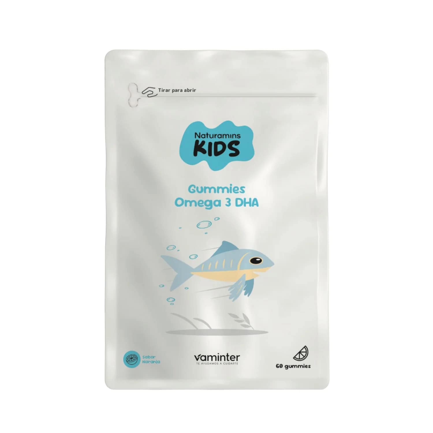Omega 3 DHA sabor laranja 60 gomas Naturamins Kids Omega 3 DHA gomas