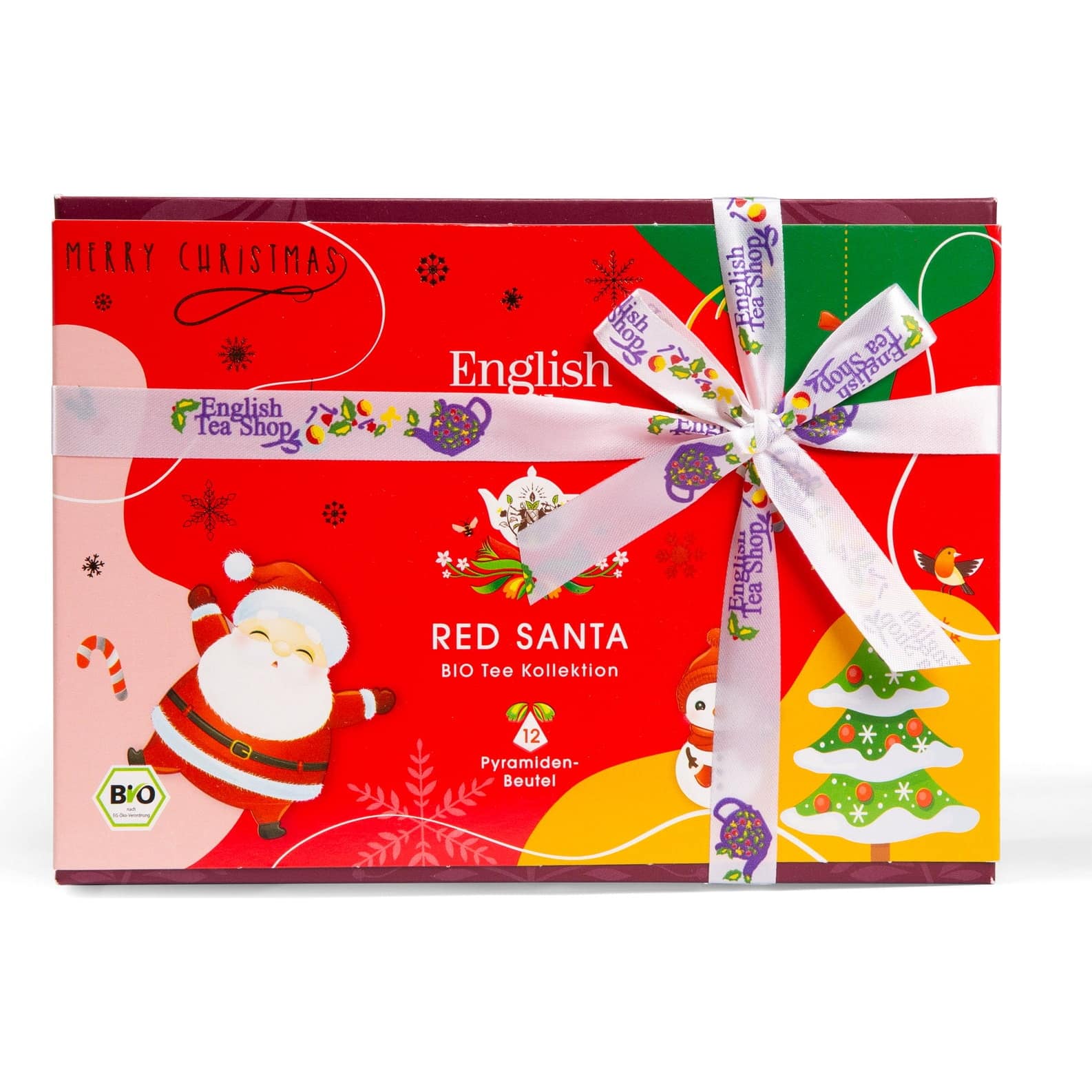 Holiday Red Santa Cha Natal 12 Piramides English Tea Shop produto 1 Holiday Red Santa