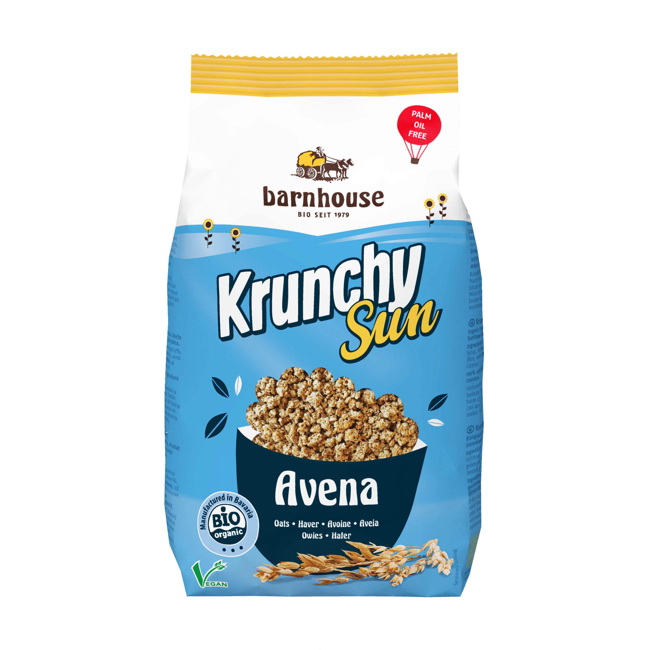Krunchy Sun Aveia BH BIO 375g Krunchy Joy Avelã, biológico