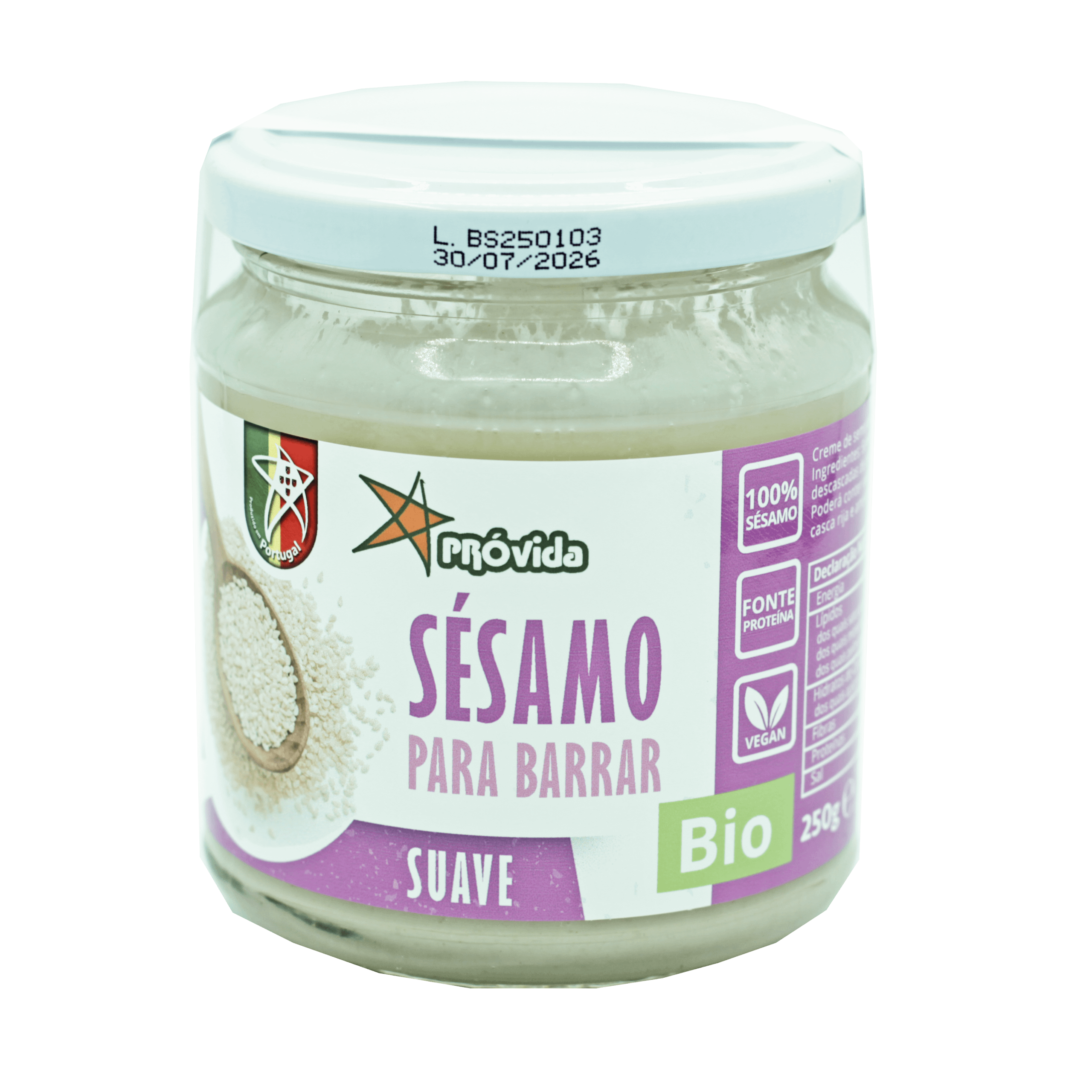 Sesamo para barrar (Tahin) Suave bio 250g Próvida Sésamo para Barrar (Tahin) Suave