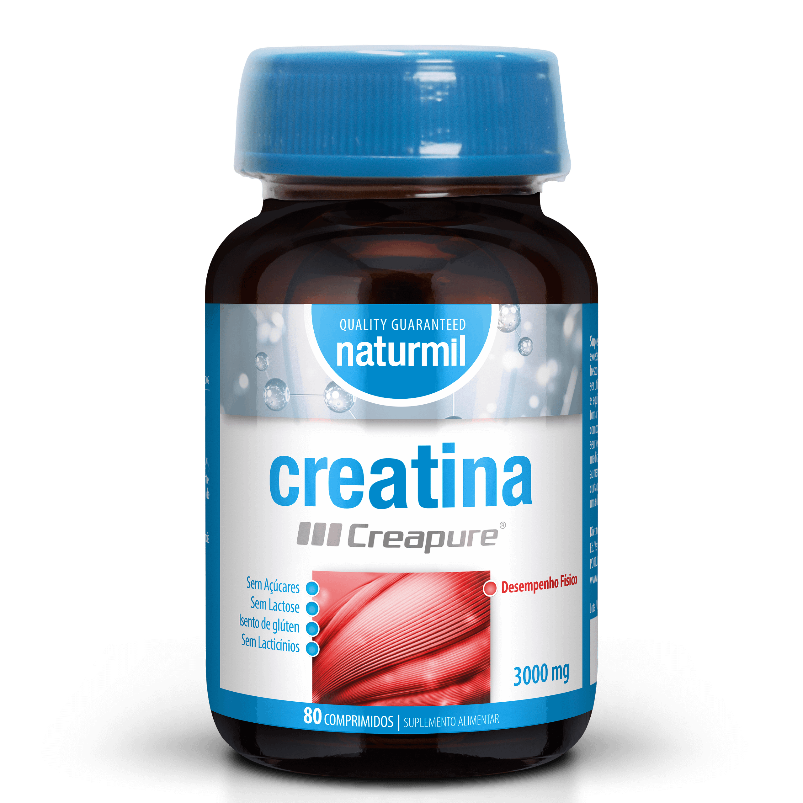 Creatina creapure 3000mg 80 comprimidos naturmil Creatina Creapure®