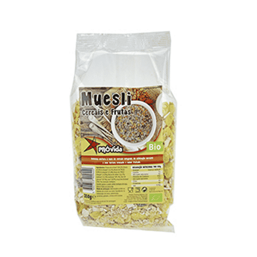Muesli de Cereais e Frutras Bio 350gr Próvida Muesli de Cereais e Frutas, com ingredientes biológicos