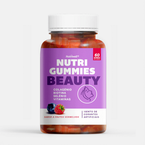 Nutrigummies beauty 60 gomas sabor frutos vermelhos Nutriwell Nutrigummies Beauty com sabor a frutos vermelhos