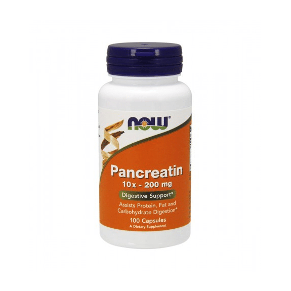 pancreatin now Pancreatin, suplemento alimentar sem glúten, sem soja