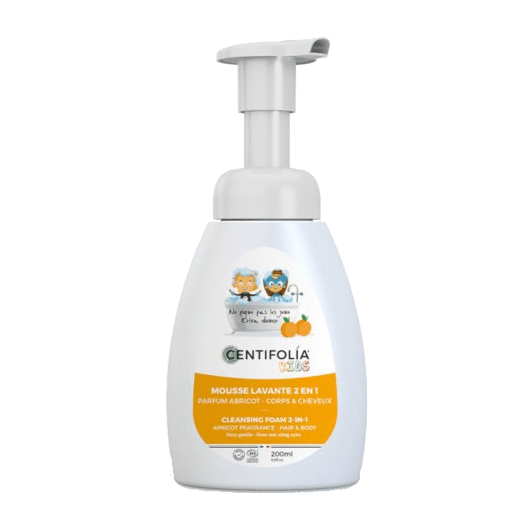 Biolinimento Bebé 250 ml Centifolia alperce Espuma Lavante Kids Alperce, com ingredientes biológicos