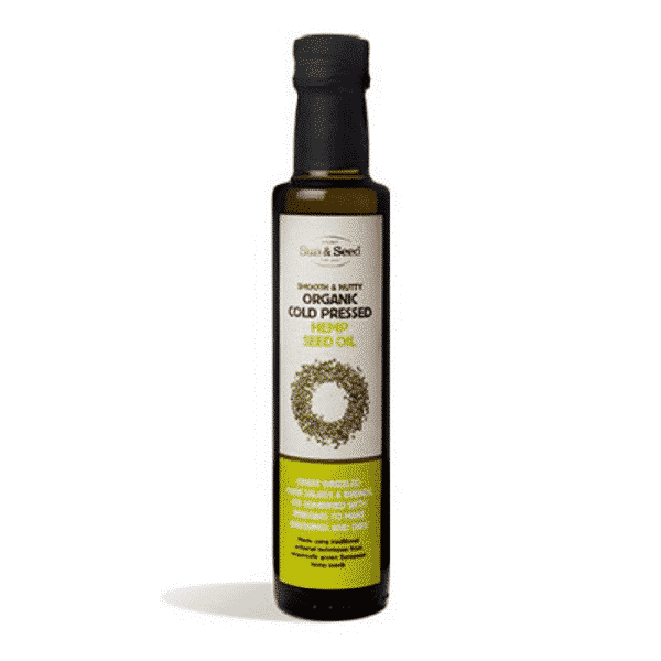 Óleo de sementes de canhamo Bio 250ml Sun&Seed Óleo de Sementes de Cânhamo, de origem biológica