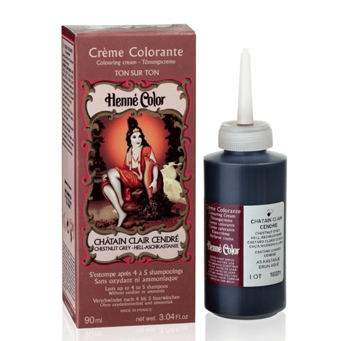 Henné Color Châtain Clair Cendré, creme colorante
