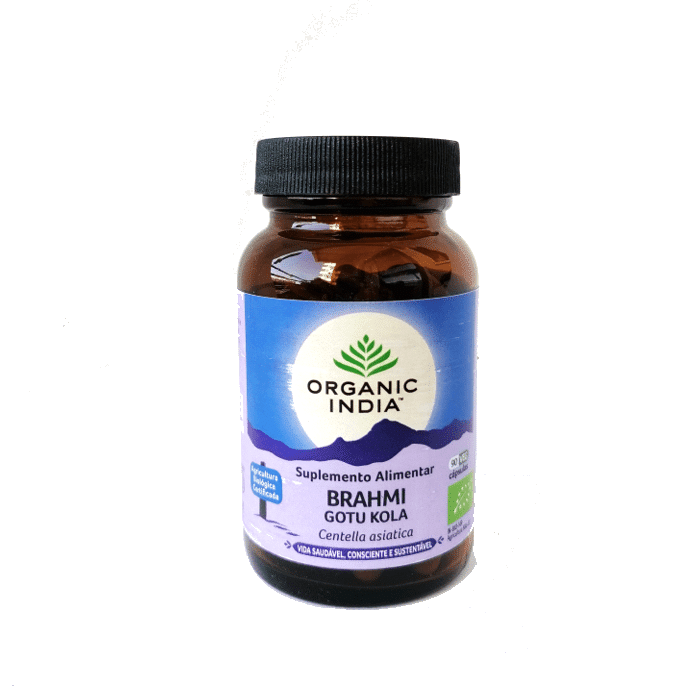 brahmi 90 caps organic india Brahmi Gotu Kola Bio, sem glúten, vegan