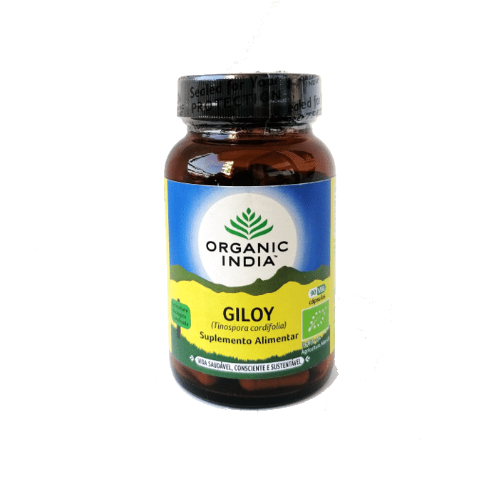 giloy 90caps organic india Giloy, suplemento alimentar biológico, sem glúten, vegan