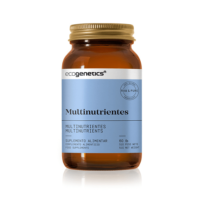 multinutrientes 60comp ecogenetics Multinutrientes, suplemento alimentar sem glúten, vegan
