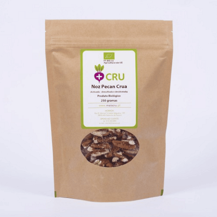 Noz Pecan Crua Bio Activada 125 grs Noz Pecan, biológico, alimentação vegan e vegetariana