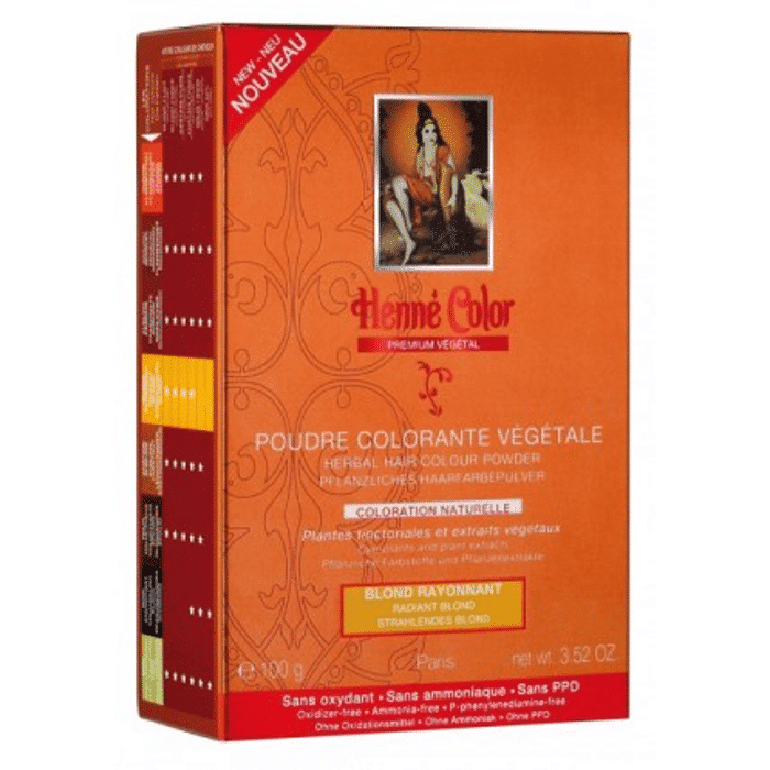 Henne Premium Blond Rayonnant pó 100gr Henné Color Paris Henné Premium Blond Rayonnant, loiro radiante