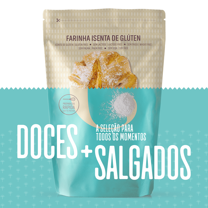 Farinha Doces e Salgados, sem glúten, sem lactose