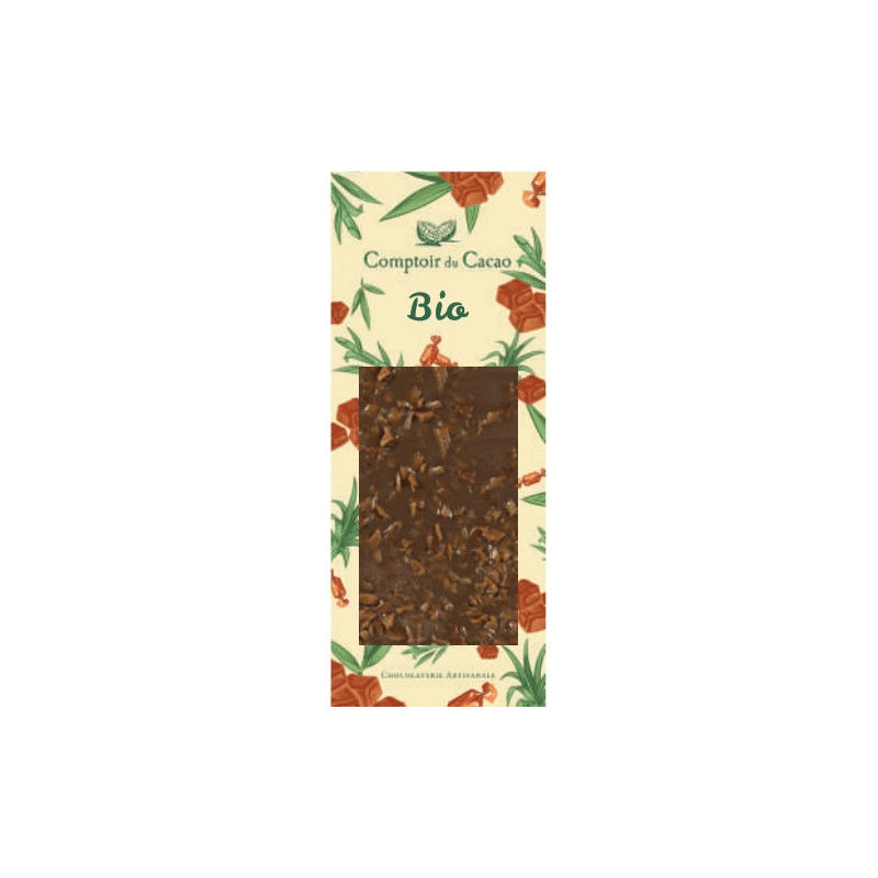 Chocolate de Leite 36% e Manteiga caramelo Salgado Bio 90gr Comptoir du Cacao Chocolate de Leite e Manteiga Caramelo Salgado, biológico