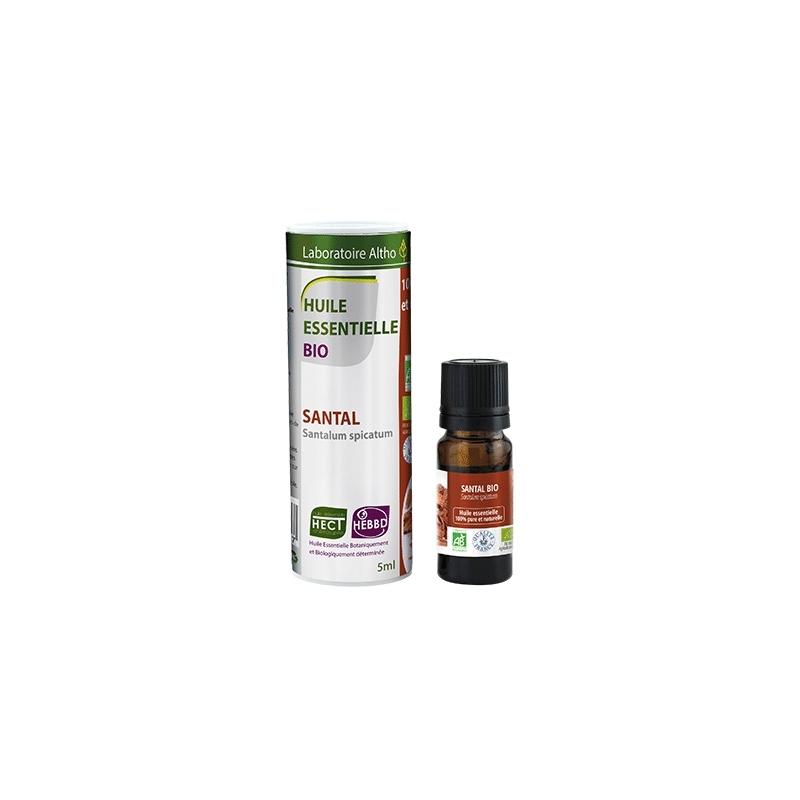 Óleo essencial de Sandalo (Santalum spicatum) 5ml bio Laboratoire Altho Óleo Essencial Sândalo, com ingredientes biológicos